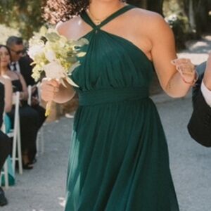 Azazie Kielle Pine Green Dress